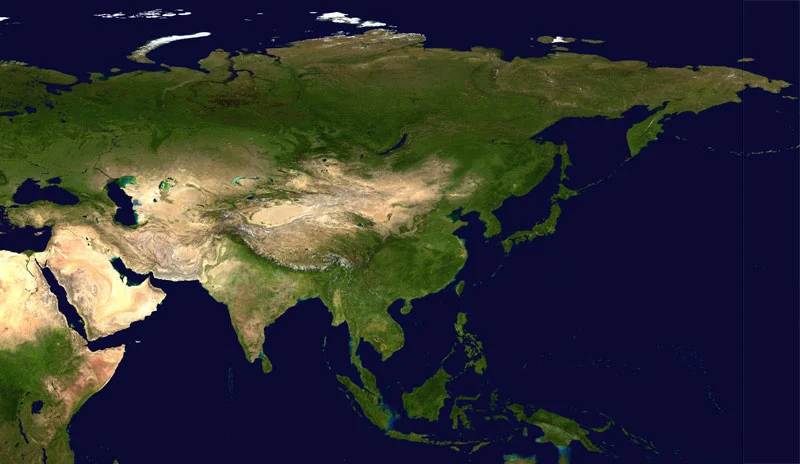 Asia vista dal satellite